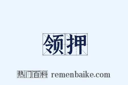领押是什么意思的图片